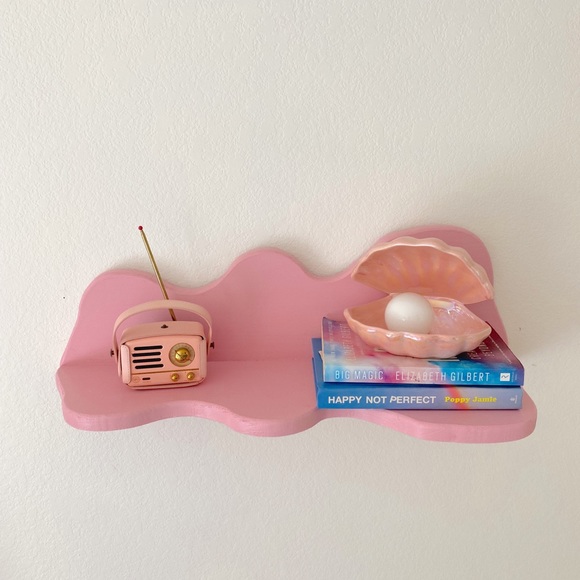 wavy squiggly floating shelf - pink 💖 - Picture 2 of 5